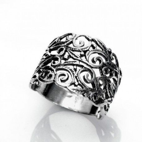 Anillo Espiral de Flores