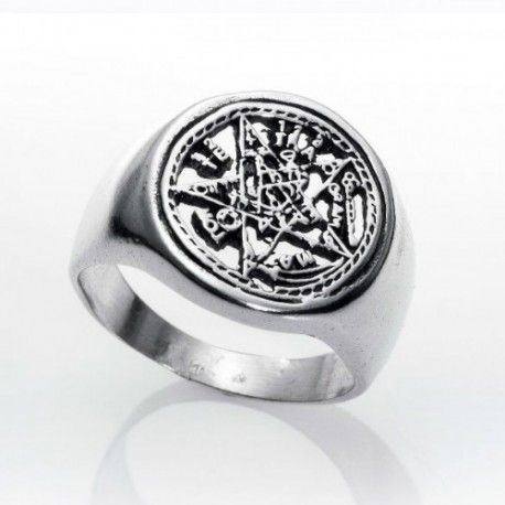 Anillo Sello Tetragramatón