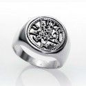 Anillo Sello Tetragramatón Plata de Ley