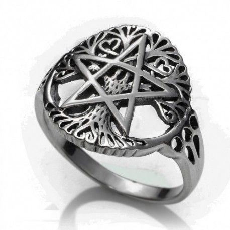 Anillo Árbol de la Vida con Tetragramatón