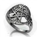 Anillo Árbol de la Vida con Tetragramatón Plata de Ley