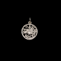 Colgante Tetragramaton de Plata de Ley 2 cm diámetro