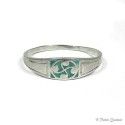 Anillo Lauburu niños/as fondo verde