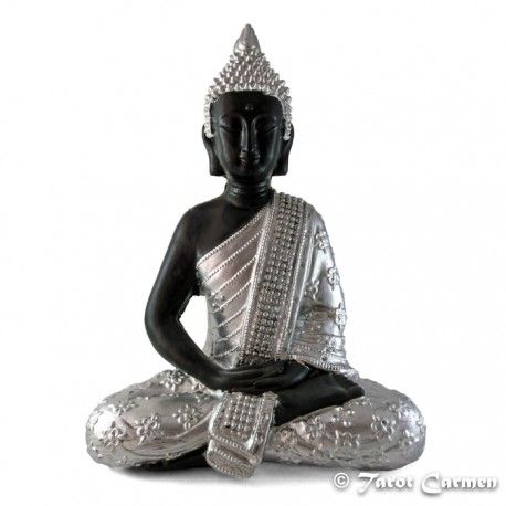 Buda Thai negro/plata XXXL