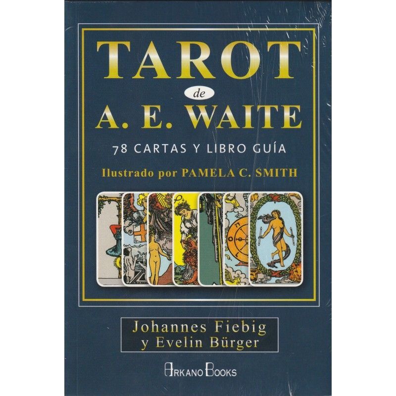 Tarot Rider Waite Con Láminas Doradas | 78 Cartas De PVC Resistentes Al Agua | Incluye Guía En Español E Inglés | Ideal Para Principiantes Y Coleccionistas
