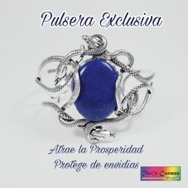 Pulsera Lapislázuli y Plata de Ley