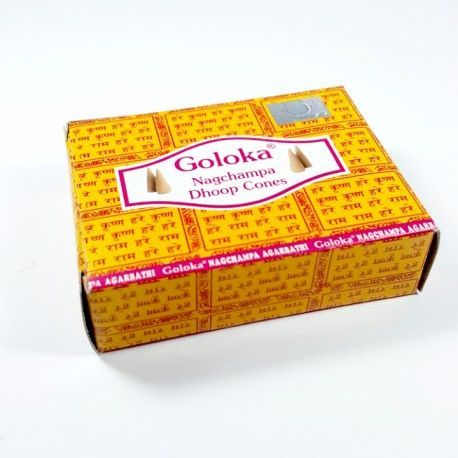 Conos de Incienso Goloka Nag Champa (10 Ud.)
