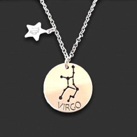 Colgante horóscopo y estrella Virgo