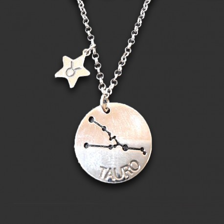 Colgante horóscopo y estrella Tauro