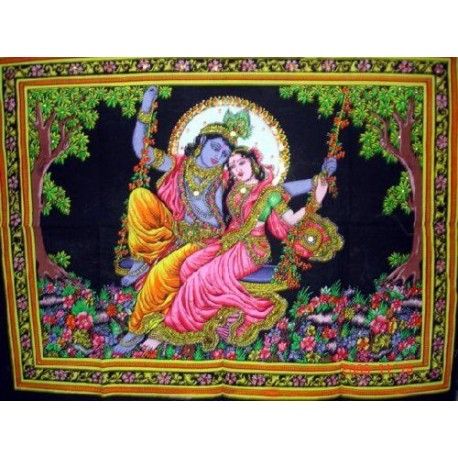 Batik Dioses Krishna y Radha