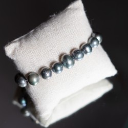 Pulsera Perlas Naturales Negra