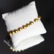 Pulsera Perlas Naturales Dorada