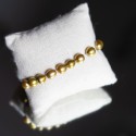 Pulsera Perlas Naturales Dorada