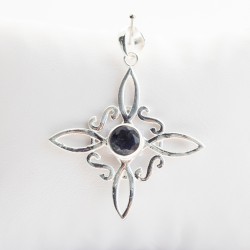 Colgante Nudo de Bruja con Obsidiana