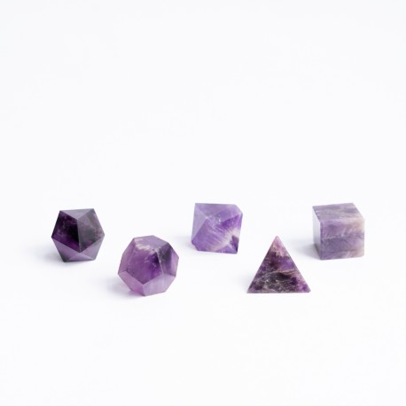 Juego Figuras Amatista Geometría Sagrada