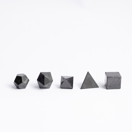 Juego Figuras Shungita Geometría Sagrada