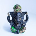 GANESHA FIGURA NEGRA CON VERDE