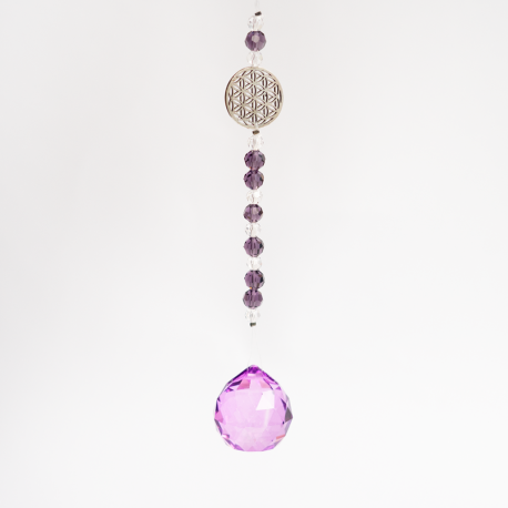 "Flor de la Vida" Feng Shui cristal y oro