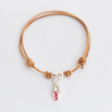 PULSERA ALPARGATA VASCA CUERO - 0,50 x 1,50 cm