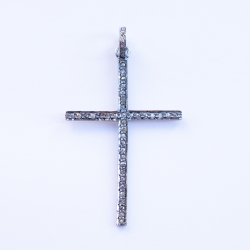 Cruz de Plata de Ley y Brillantes
