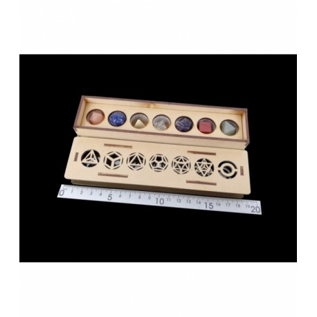 PACK SIETE PIEZAS SOLIDOS PLATONICOS DE LOS SIETE CHAKRAS
