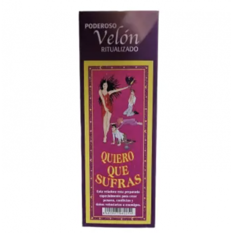 Poderoso Velón Ritualizado Quiero que Sufras