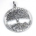 Colgante Árbol de la Vida de Plata de Ley, 3,5 cm de diámetro