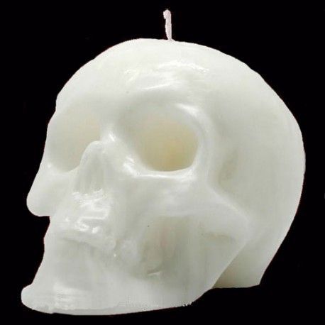 Vela Calavera Blanca